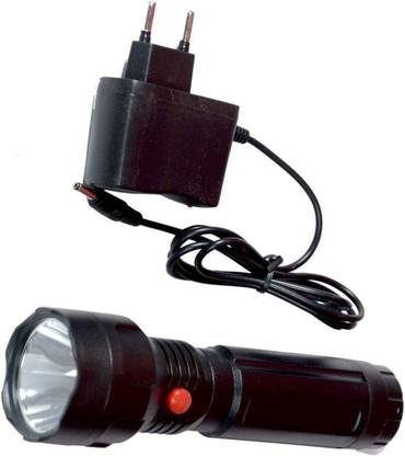 AKR Long Range Rechargeable High Power Flash light Torch (Black : Rechargeable) 1702 Torch