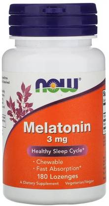 Now Foods Melatonin, 3 mg, 180 Lozenges