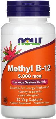 Now Foods Methyl B-12, 5,000 mcg, 90 Veg Capsules
