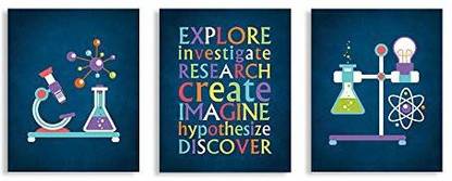 CHDITB Classroom Science Art Print, Creative Experiment Research Art Painting
