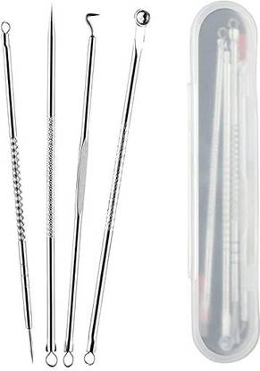 UNNTEESH Blackhead Acne Removal Needle Kit 4 Pcs Cleaning Tool Blemish Pimple Wrinkle Eye & Face Eraser