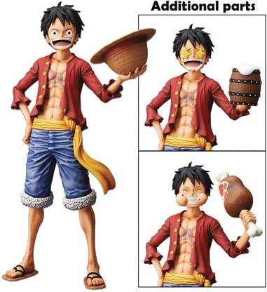 kawaii kart One Piece Nero Monkey D' Luffy Action Figure - Changeable Heads Size - 28 cm