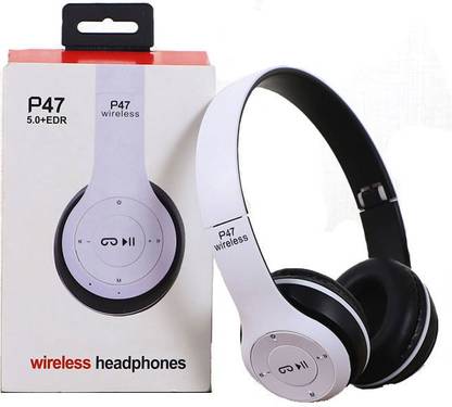 Techobucks 3D Bass 12hrs playback Bluetooth Wireless Headphone with Mic MP3 Player