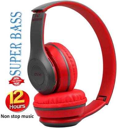 Techobucks Extra Bass 12Hrs Playtime Bluetooth Wireless Neckband headphone Earphone headset MP4 Player