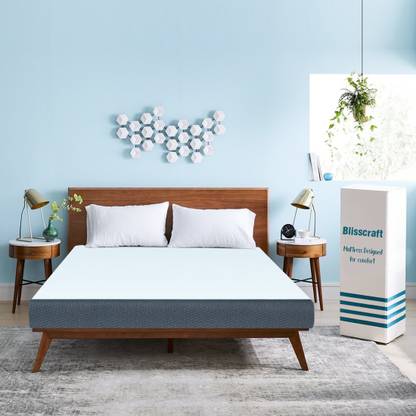 Woodcasa Dual Comfort Medium Firm King Size Mattress- 78X72X5" 5 inch King Bonded Foam Mattress