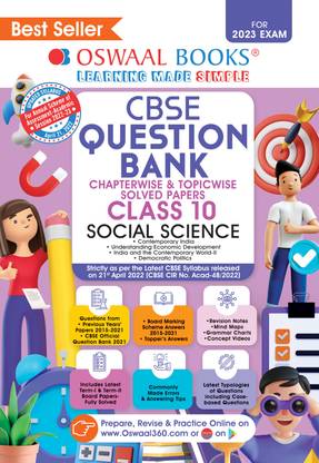 Oswaal Cbse Chapterwise & Topicwise Question Bank Class 10 Social Science Book (for 2022-23 Exam)