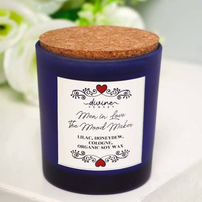 Divine Senses Scented Candles for Men | Lilac, Honeydew and Cologne Scented Candle Candle
