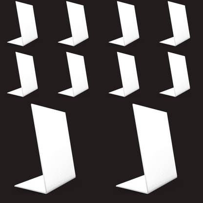 CPI 10 Compartments Acrylic A6 High Quality Bar code QR Code Stand L Shape Card Display Stand (Pack of 10)