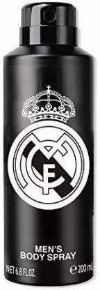 FC Barcelona Real Madrid Body Spray Perfume for Men Black, 200 ml Deodorant Spray - For Men Body Spray  -  For Men