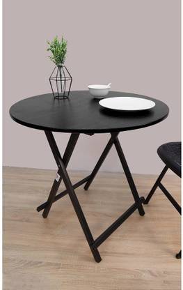 OET European Standard Multi-Purpose Foldable Round Wooden Table/Coffee Table Solid Wood 2 Seater Dining Table