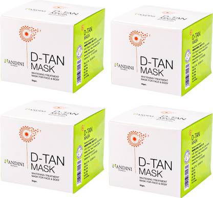 Nandini Herbal Tan Eraser Mask For Sun Tanning, Pigmentation & Dark Patches, Pack of 4