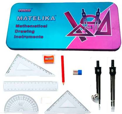 हैप्पी शॉपिंग स्टोर Matelika,Mathematical ,Drawing ,Instruments ज्योमेट्री बॉक्स