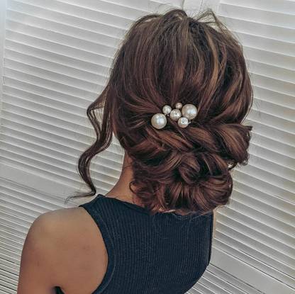 Mahi Fashion Golden UPin Hair Pin