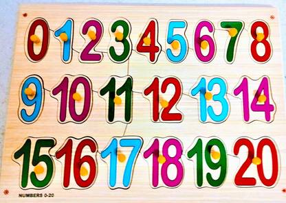PETERS PENCE WOODEN NUMBER LEARNING PUZZLE BOARD FOR KIDS PRE PRIMARY EDUCATION