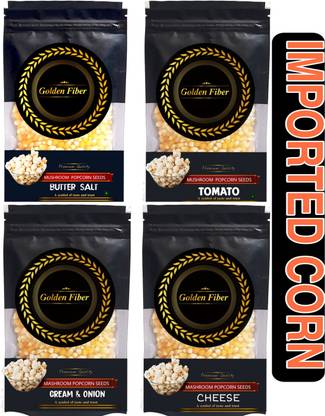 Golden Fiber Mushroom popcorn kernels seeds Butter Salt, Cheese, Cream and Onion, Tomato Popcorn