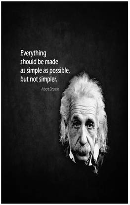Albert Einstein Wall Poster For Room Paper Print