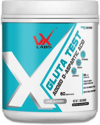 VX LABS GLUTAMINE GLUTA TEST WITH D-ASPARTIC ACID (300GRAM) Glutamine