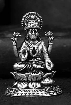 Deepa Laxmi Silver Hollow Idol Small (10grams) Decorative Showpiece  -  5 cm