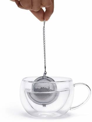 Nathgra Tea Ball for Loose Tea, Reusable Tea Infuser with Extra Fine Mesh & Chain Tea Strainer