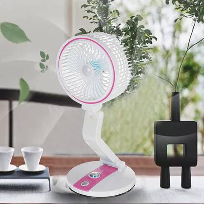 Fancy Rechargeable Table Fan You Can Also use Directly Fan Power Bank[ DC]Desk Fan USB FAN 01-2375 USB Fan, Rechargeable Fan