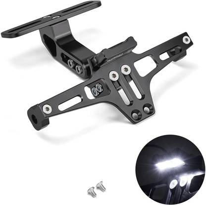 SPEED-O'MOTIVE Motorcycle CNC Adjustable License Number Plate Holder Tail Tidy License Plate License Plate Light Motorbike LED (12 V, 12 W)