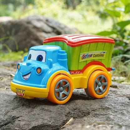 DIDMENT Big Size Unbreakable Friction Powered Engine Sound While Running Cartoon Tempo