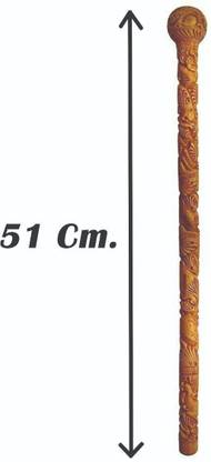SabhyaSajja Wooden Hand Carved Magician Design Walking Stick Walking Stick