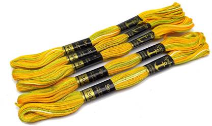 PRANSUNITA Stranded Multi Shaded - 6 Strand Cross-Stitch Hand Embroidery Thread