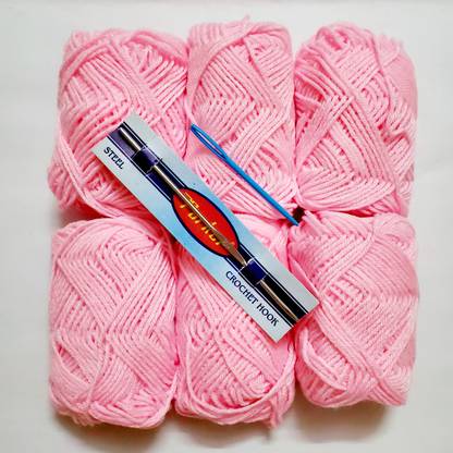 ShopTalk Baby pink woolen ball ( pack of 6 )