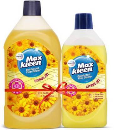 Wipro Max kleen Disinfectant Surface Cleaner Citrus Joy, 975 ml + 500ml citrus