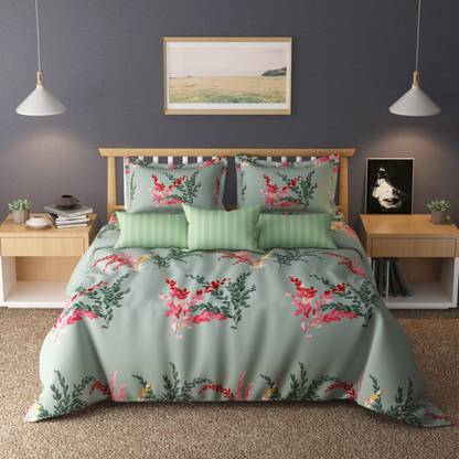Cortina Microfiber Queen Flat 140 TC Floral Bedsheet