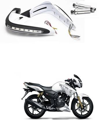 PRTEK Motorcycle Universal Bike Hand Guards with DRL Running Light 785 बाइक क्रैश गार्ड