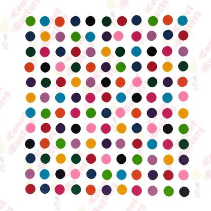 Comet Busters Basic Round Multicolor Velvet Bindis (5mm) (BIN1731) forehead Multicolor Bindis