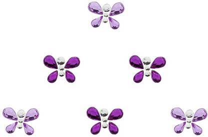 Comet Busters Beautiful Purple Butterfly Stone Face Gems Bindis (BIN1703) forehead Purple Bindis