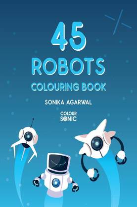 45 Robots Colouring Book