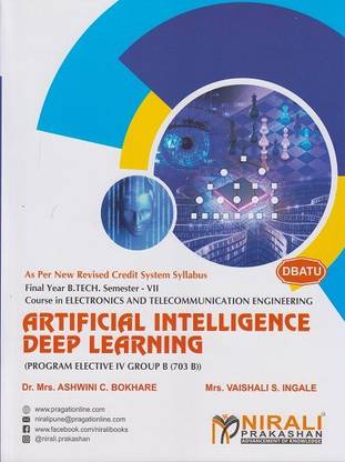 ARTIFICIAL INTELLIGENCE DEEP LEARNING (Program Elective IV Group B (703 B)) – DBATU – Final Year BTech in Electronics and Telecommunication (EXTC) – Semester 7