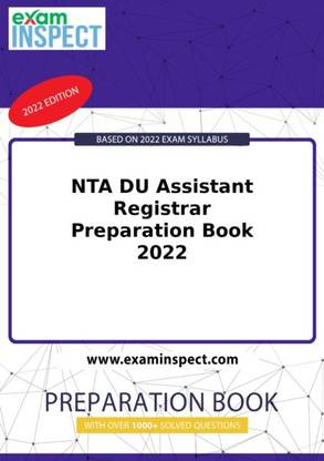 NTA DU Assistant Registrar Preparation Book 2022