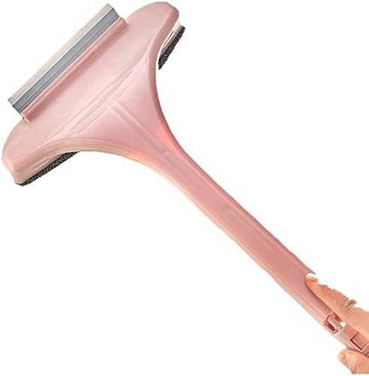 NKK TRADERS 2 in 1 Window Mesh Screen glass Cleaning brush for Mirror Sponge Wet and Dry Brush