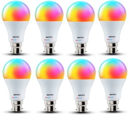 AMYSTY 9 W Basic Round B22 LED Bulb