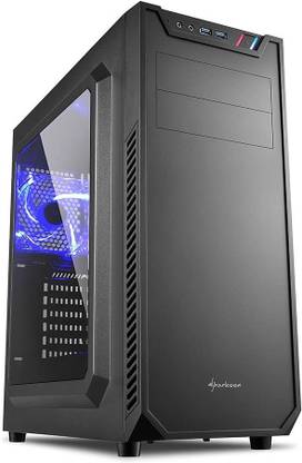 Sharkoon VS7 W Mid tower Cabinet with USB 2.0 and USB 3.0 Ports Compatible with Computer