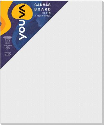 NAVNEET Youva Canvas Board 10" x 12" Cotton Medium Grain Board Canvas (Set of 3)