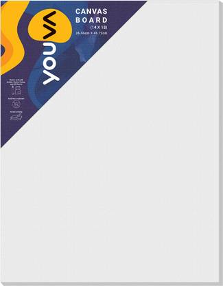 NAVNEET Youva Canvas Board 14" x 18" Cotton Medium Grain Board Canvas (Set of 1)