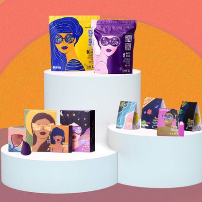 LEMME BE All in One Menstrual Hygiene Period Care Kit 100% Organic Cotton Sanitary Pads