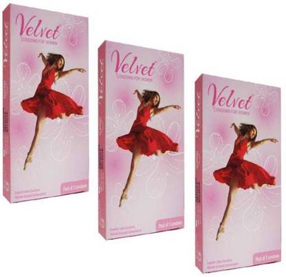 MOODS Velvet Women/Female Initiated Contraception Lubricated Protection With Pleasure 3x3=9 Condom