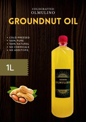 Coldcrafted Olmulino Cold-pressed 1L Groundnut Oil PET Bottle
