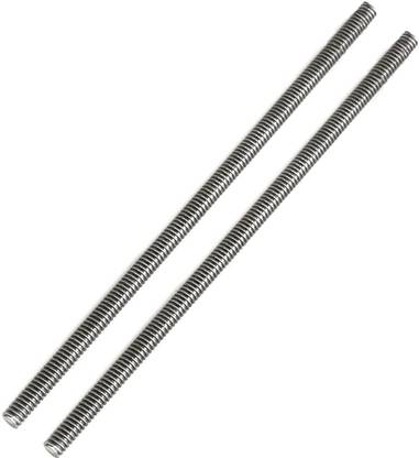 INVENTO 2pcs M8 8mm SS304 Threaded rods 300mm (0.3mtr) Long Automotive Electronic Hobby Kit