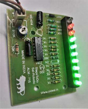 SAI ROBOTIC ALM 715 KA2281 / TA7666 10 Step Audio Level Indicator Ready Module Display Lights Electronic Hobby Kit