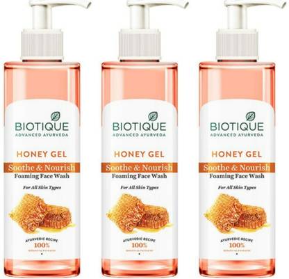 BIOTIQUE Honey Gel  200 ml (Pack of 3) Face Wash