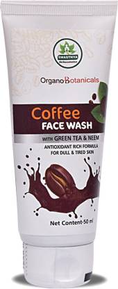 organobotanicals Coffee  with Green Tea & Neem-Antioxidant Rich Formula Face Wash  (50 ml)