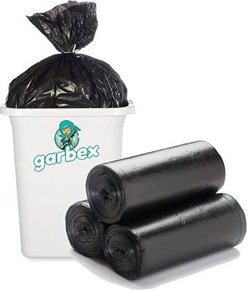 Chirag Traders CTJ Black Garbage Bags 19 * 21 Inch | 90 Bags / 3 Packet | Medium 15 L Garbage Bag  Pack Of 90